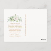 Florale Afstudeer Bedankt Script Wit Briefkaart (Achterkant)