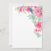 Florale afstudeerhoed, bloemen afstuderen kaart (Achterkant)