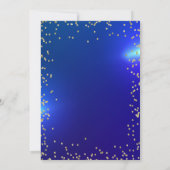 Florale afstudeerhoed marineblauwe afstuderen kaart (Achterkant)