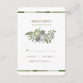 FLORALE ANTLERS | RESPONSCARD MET WEDING RSVP KAARTJE