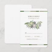 FLORALE ANTLERS | RESPONSCARD MET WEDING RSVP KAARTJE (Voorkant / Achterkant)