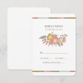 FLORALE ANTLERS | RESPONSCARD MET WEDING RSVP KAARTJE (Voorkant / Achterkant)