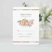 FLORALE ANTLERS | RESPONSCARD MET WEDING RSVP KAARTJE (Staand voorkant)