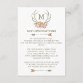 FLORALE ANTLERS | RUSTIC WEDDING ACCOMMODATION CAR INFORMATIEKAARTJE (Voorkant)