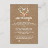 FLORALE ANTLERS | RUSTIC WEDDING ACCOMMODATION CAR INFORMATIEKAARTJE (Voorkant)
