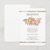 FLORALE ANTLERS | RUSTIC WEDDING RECEPT INVITE KAART (Voorkant / Achterkant)