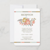 FLORALE ANTLERS | RUSTIC WEDDING RECEPT INVITE KAART (Voorkant)