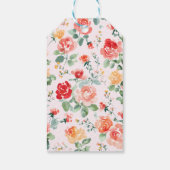Florale Baby Shower Droom Cadeaulabel (Achterkant)