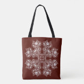 Florale barokstijl maroon patroon. tote bag (Achterkant)