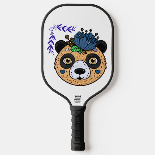 Florale Beer Pickleball Paddle (Voorkant)