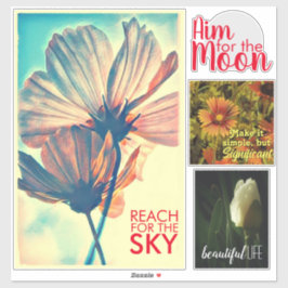 Florale bevestiging 4 stuks Collectie Sticker