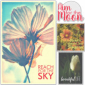 Florale bevestiging 4 stuks Collectie Sticker (Voorkant)