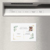 Florale bewerkbare 'Save the Date'-magneet Magneet (Insitu (Vaatwasser))