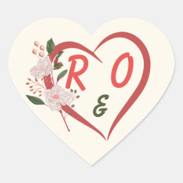 Florale bewerkbare trouwuitnodiging sticker