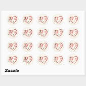 Florale bewerkbare trouwuitnodiging sticker (Vel)