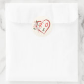 Florale bewerkbare trouwuitnodiging sticker (Tas)