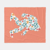 FLORALE BIGFOOT FLEECE DEKEN (Voorkant (Horizontaal))