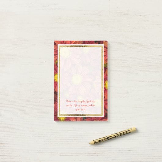 Florale Bijbeltekst Post-it Post-it® Notes (Op bureau)