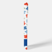 Florale Blauw Blue iPhone 15 Hoesje (Achterkant / Rechts)