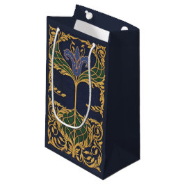 Florale Blauwe Lelie Art Nouveau Klein Cadeauzakje