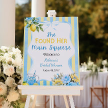 Florale Blauwe Main Squeeze Bruiloft Feest Welkom