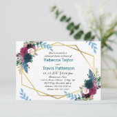 Florale Bloei Mod Teal - 3x5 Proefavond Dinner Kaart (Staand voorkant)
