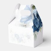 Florale Bloei Stof Blauw Eucalyptus Vetplant Bedankdoosjes (Achterkant)