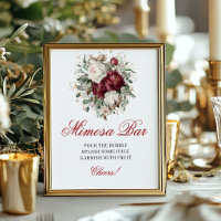 Florale Blush Bourgondi Mimosa Bar Groene Planten