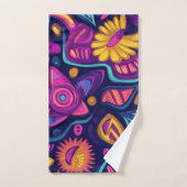 Florale Boho Abstract kleurrijk 11 Bad Handdoek (Handdoek)