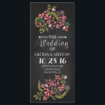 florale bordkaartjes voor bruiloft programmakaart<br><div class="desc">schattige en fancy verschillende programma's voor het bruiloft van de alkboardyaket</div>