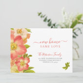 Florale botanische bloei elegant aankondiging (Staand voorkant)