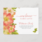 Florale botanische bloei elegant aankondigingskaart (Voorkant)