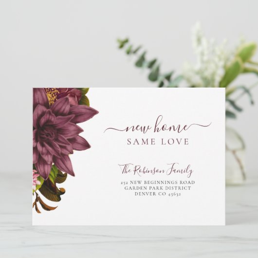 Florale botanische elegant aankondiging (Staand voorkant)