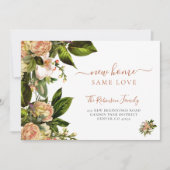 Florale botanische groene elegant aankondiging (Voorkant)