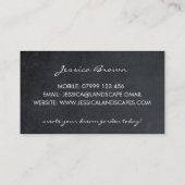 florale botanische hydrangea visitekaartje (Achterkant)