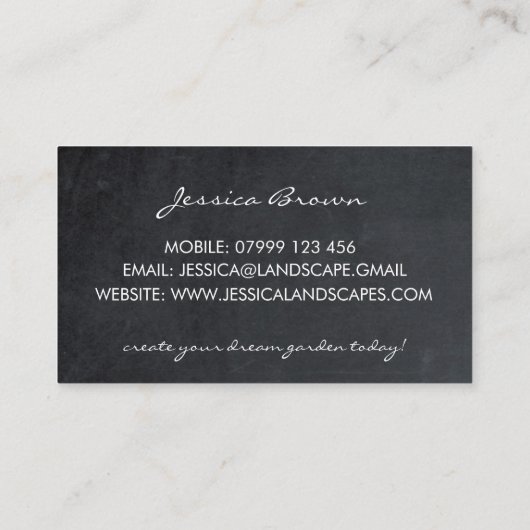 florale botanische hydrangea visitekaartje (Achterkant)