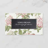 florale botanische hydrangea visitekaartje (Voorkant)