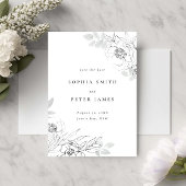 Florale botanische illustratie Sla de datum op Briefkaart