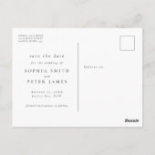 Florale botanische illustratie Sla de datum op Briefkaart (Achterkant)