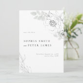 Florale botanische illustratie Sla de datum op Kaart (Staand voorkant)