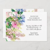 Florale botanische lentebloemen feestdagenkaart (Voorkant / Achterkant)