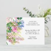 Florale botanische lentebloemen feestdagenkaart (Staand voorkant)