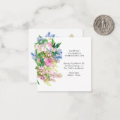 Florale botanische lentebloemen notitiekaartje (Voorkant / Achterkant in situ)