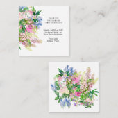 Florale botanische lentebloemen notitiekaartje (Voorkant / Achterkant)