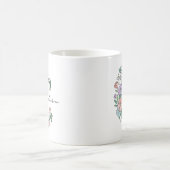 Florale Botanische Monogram | Elegante Aangepaste Koffiemok (Center)
