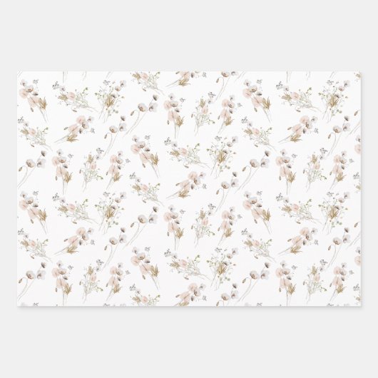 Florale botanische papierbladen voor het verpakken inpakpapier vel (Voorkant)