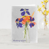 florale bouquet in retro fles kaart (Gele Bloem)