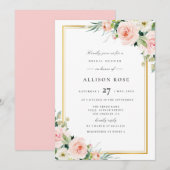 florale bridale douche - uitnodiging (Voorkant / Achterkant)