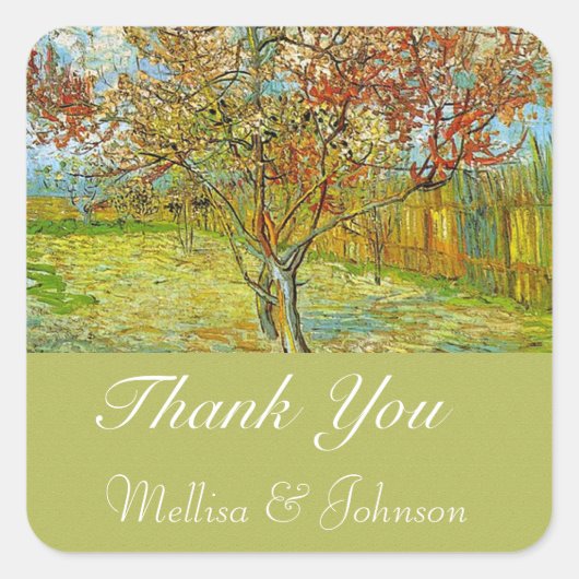  florale bruiloft gunst bedankt stickers (Voorkant)