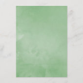 Florale bruiloft in de groene Waterverf van Blush  Menu (Achterkant)